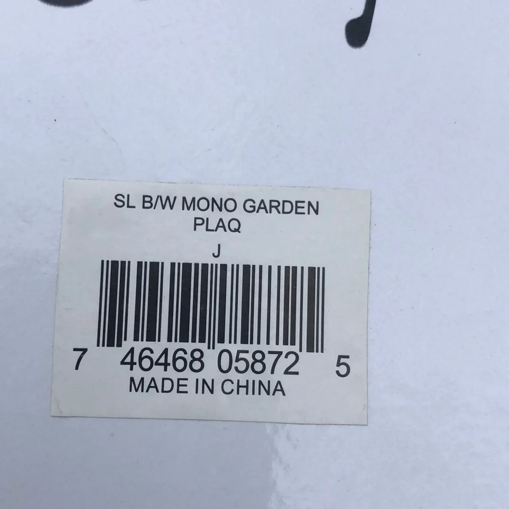 J hanging garden plaque